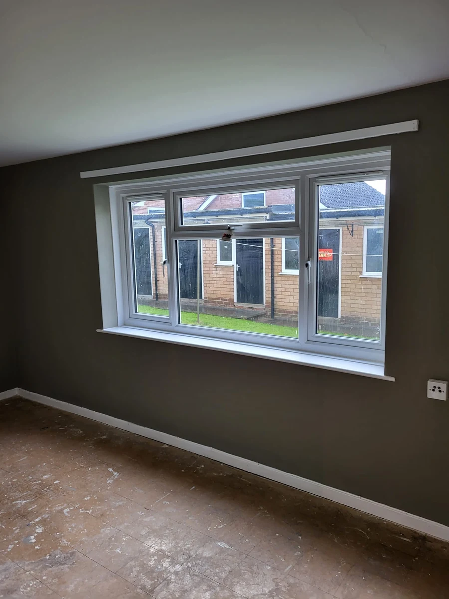 Empty room stripped back and ready for decorating before a move in, Coventry