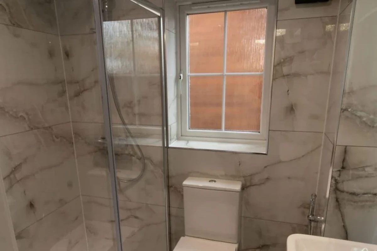 Bathroom decorating project in Coventry by Godiva Decorators