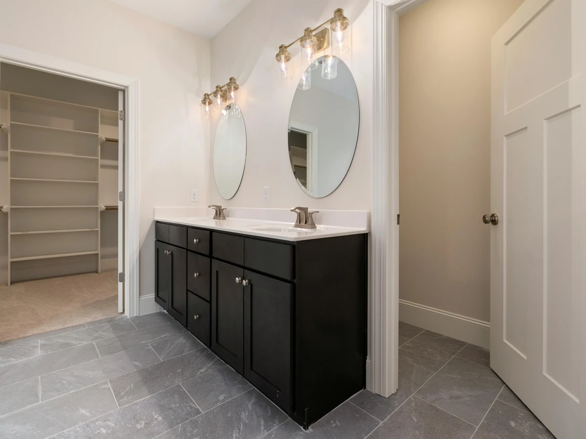 bathroom-painting-modern-bathroom-dark-godiva-decorators Modern dark bathroom freshly painted in Coventry