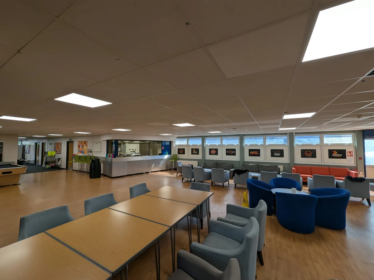 Community hall and cafe area repainted by Godiva Decorators, Coventry