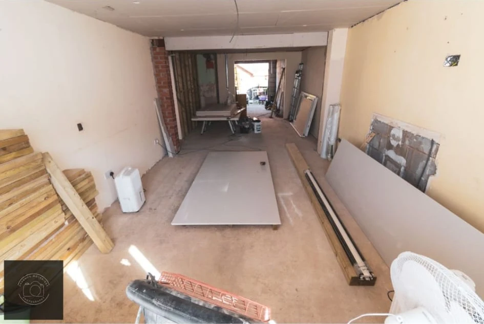 Office corridor kept clear and usable during a decorating job in Coventry