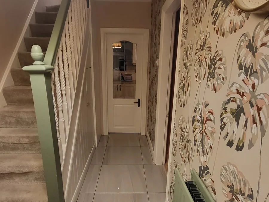 Durable decorated hallway in a Coventry rental property