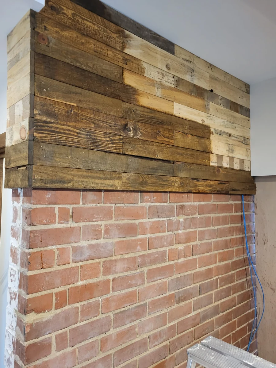 Timber clad feature wall in a Coventry extension